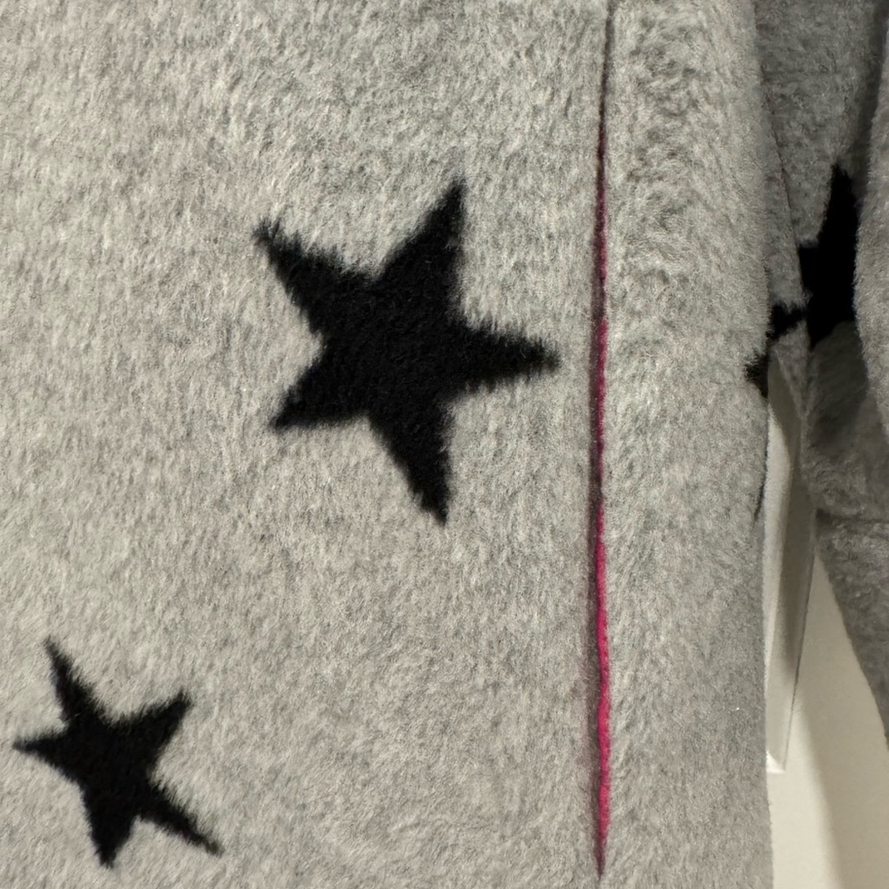 Aged Le Filles Star Patterned Gray Shacket, S - image 2